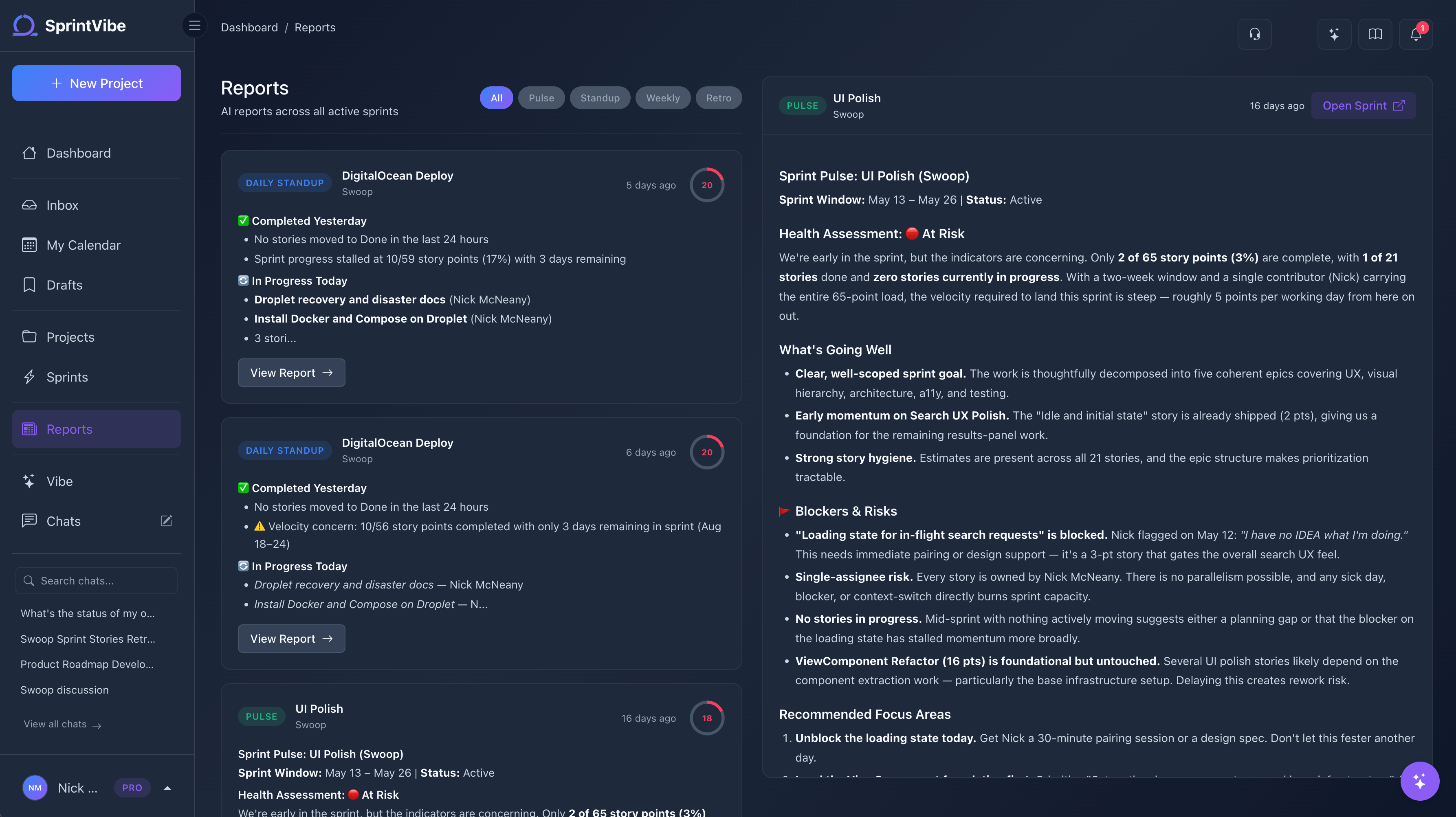 Pulse and reports